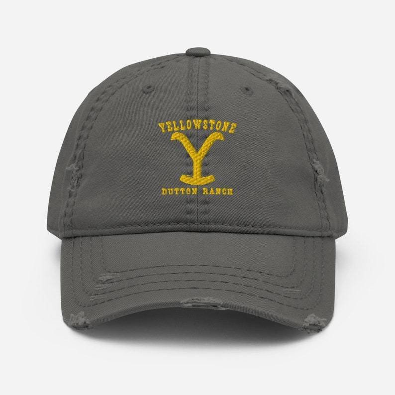 Yellowstone Dutton Ranch Y logo Distressed Hat Cap - Dutton Ranch - Yellowstone TV Show-xinru shop