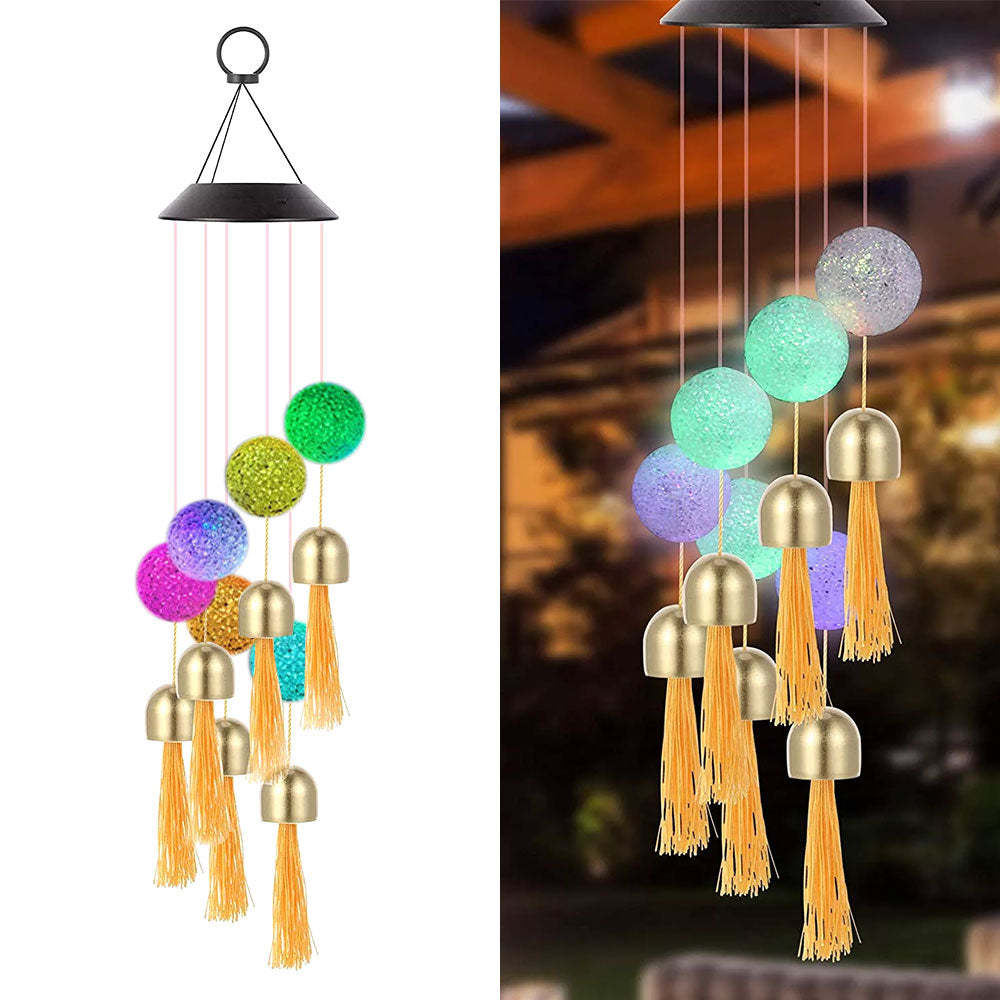 Solar Waterproof Color Changing Wind Chime Hummingbird Light-xinru