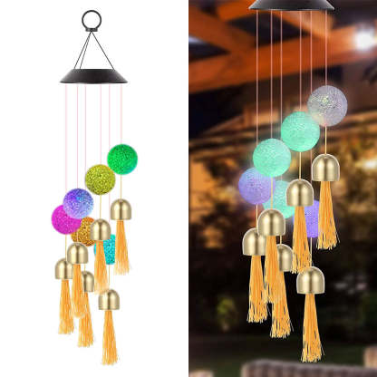 Solar Waterproof Color Changing Wind Chime Hummingbird Light-xinru
