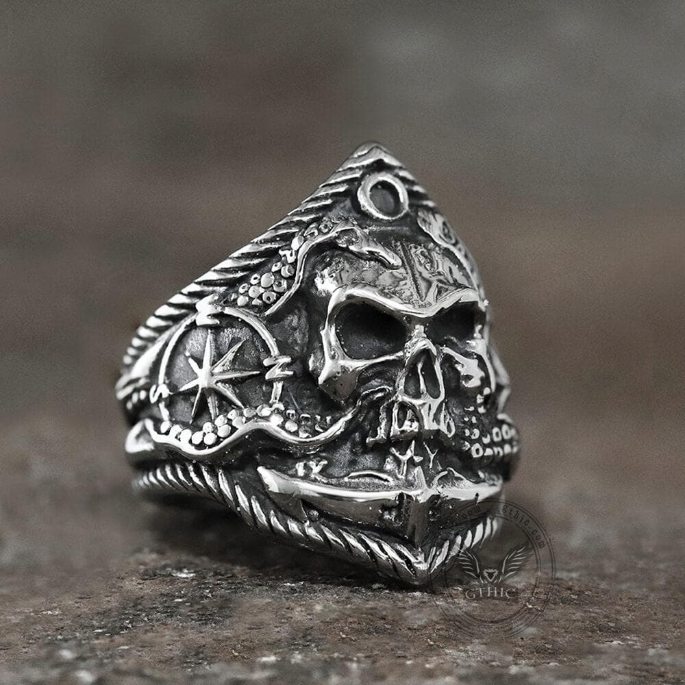 Kraken Octopus Stainless Steel Skull Ring-xinru shop