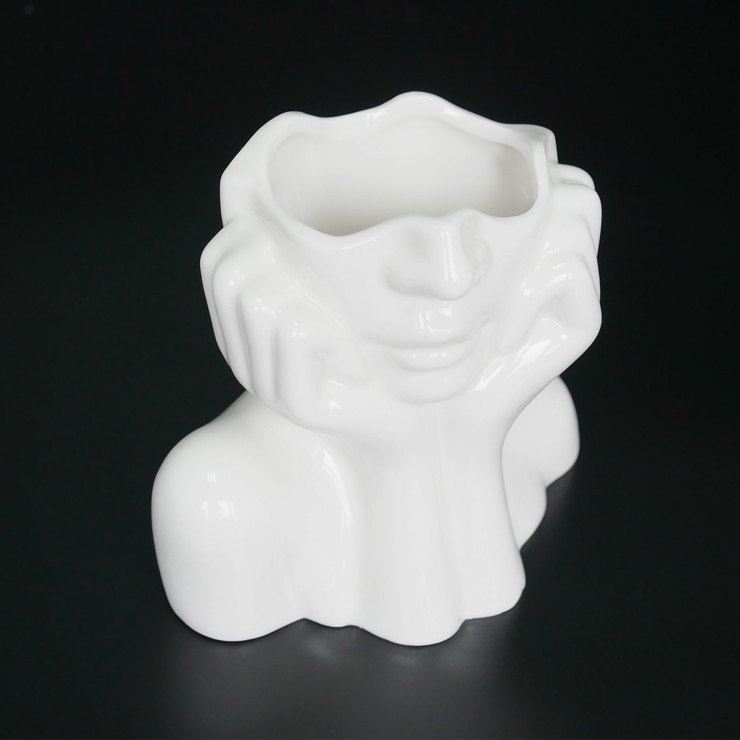 Hands on Cheeks Face Vase-xinru shop