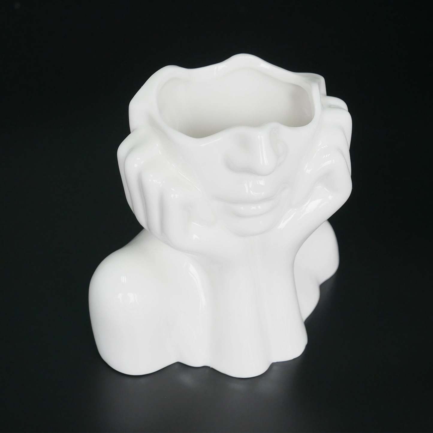 Hands on Cheeks Face Vase-xinru shop