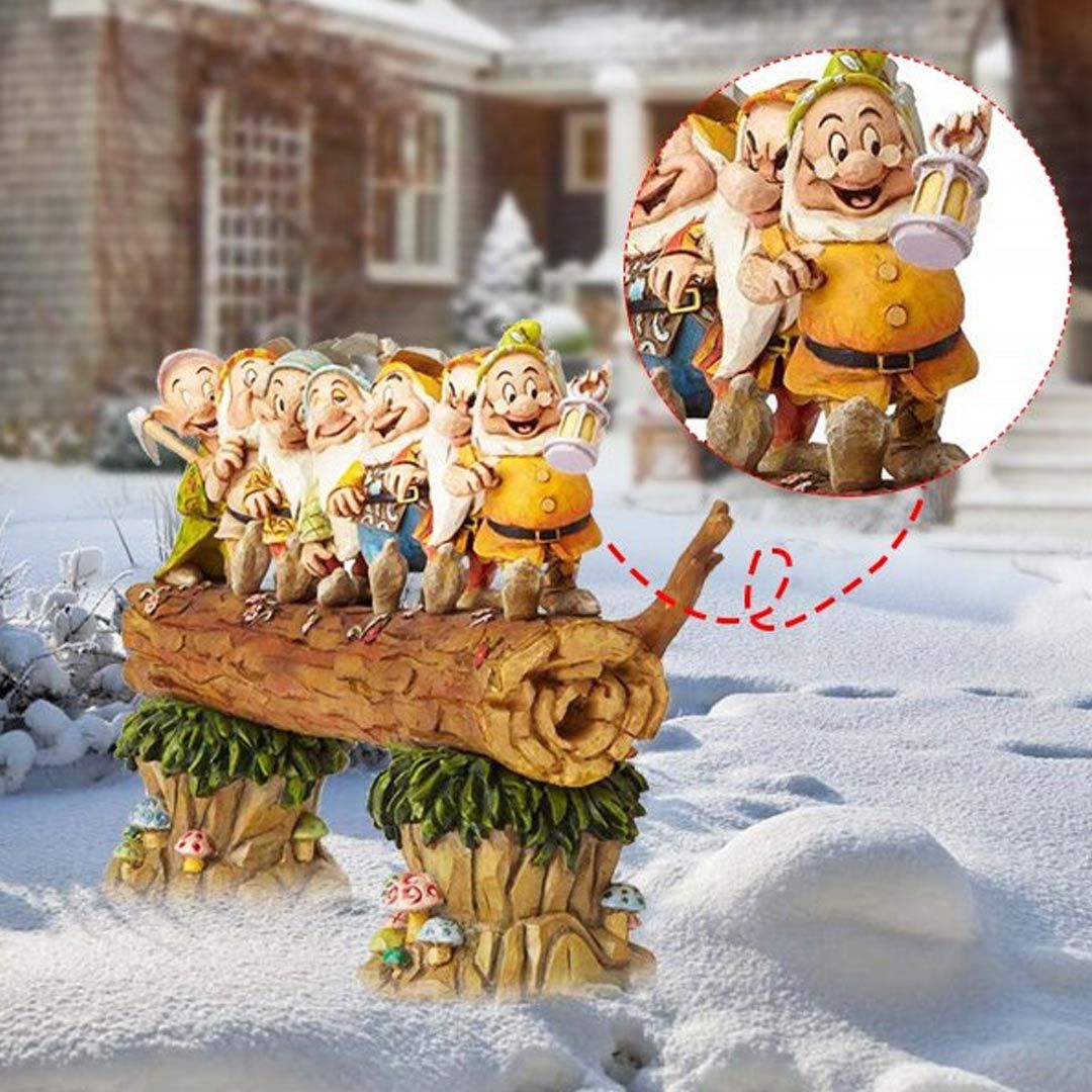 Seven Dwarf Trees Gnome Garden Statues Mini Gnomes Resin Figurine Fairy Garden-xinru