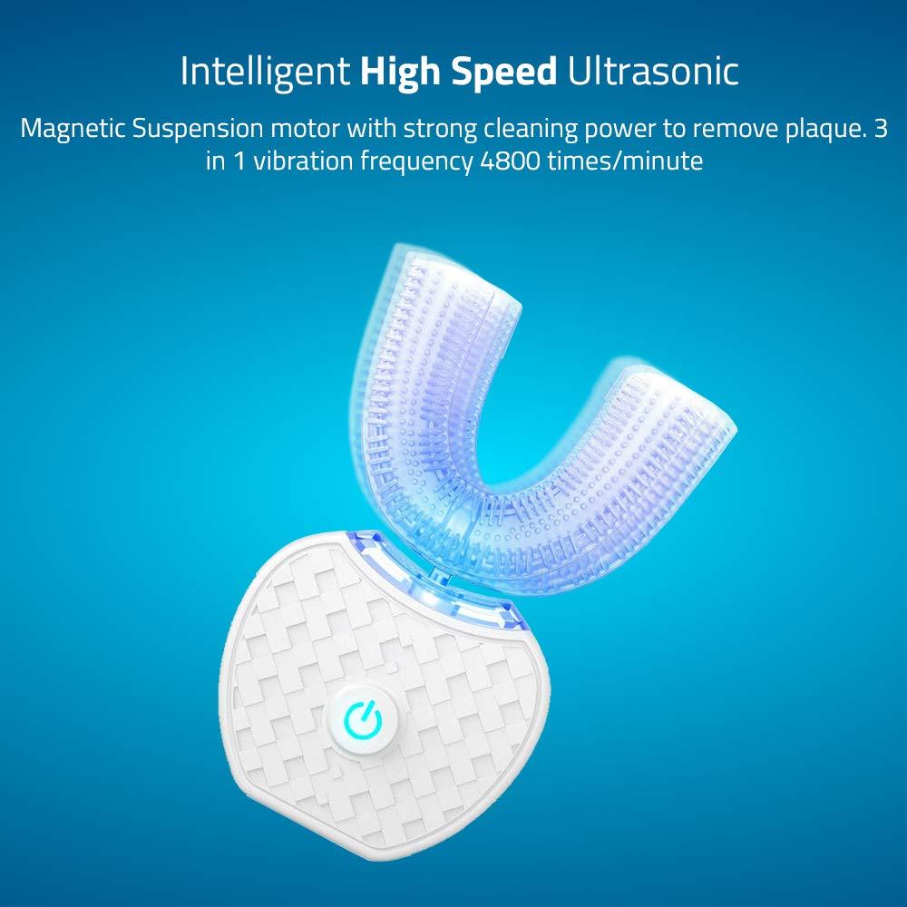 Ultrasonic Electric  Adults Teeth Whitening U Shaped Toothbrush-xinru