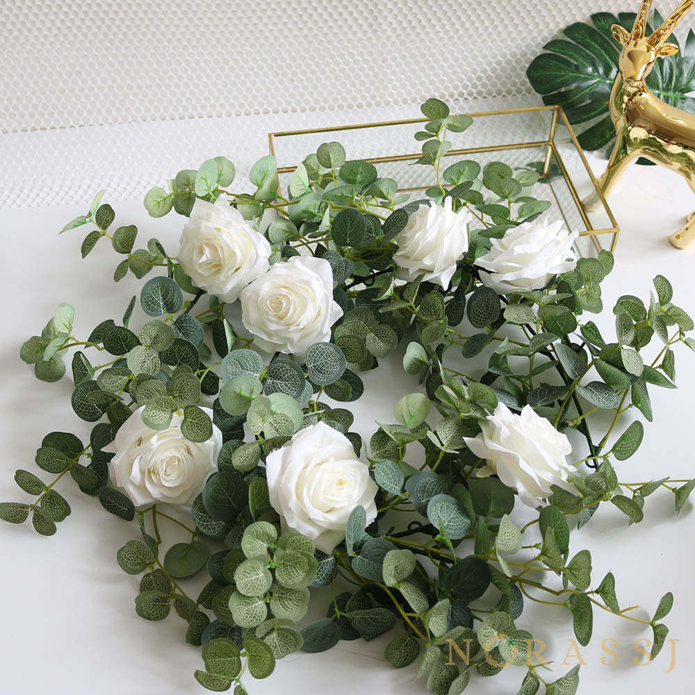 Artificial Rose Elegant Spring Garland  For Wedding-xinru