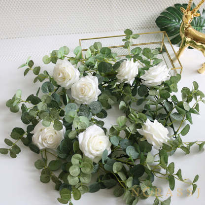 Artificial Rose Elegant Spring Garland  For Wedding-xinru