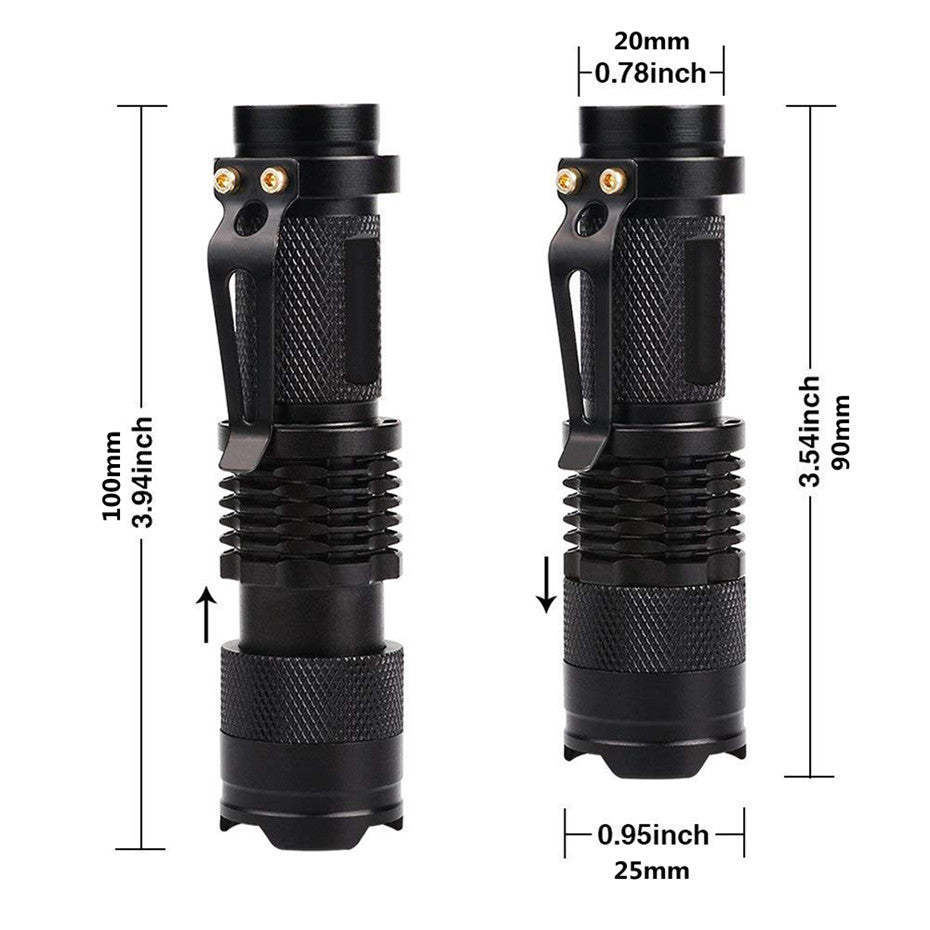 LED UV Flashlight Ultraviolet Torch With Zoom Function-xinru