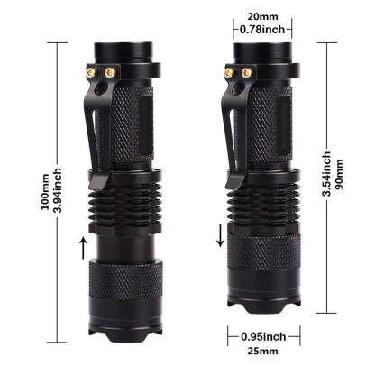 LED UV Flashlight Ultraviolet Torch With Zoom Function-xinru
