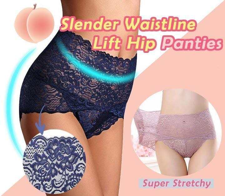 Women Seamless Lace Panties Breathable High Waist Butt Lift Briefs Underwea-xinru