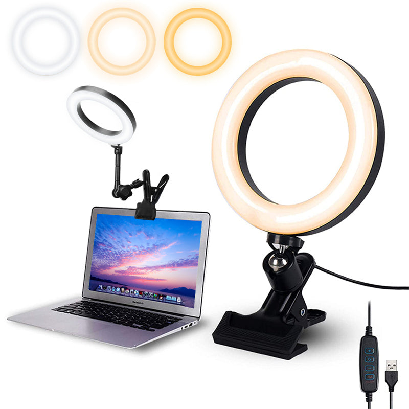 6" Ring Light With Tripod For Computer Laptop Desktop-xinru