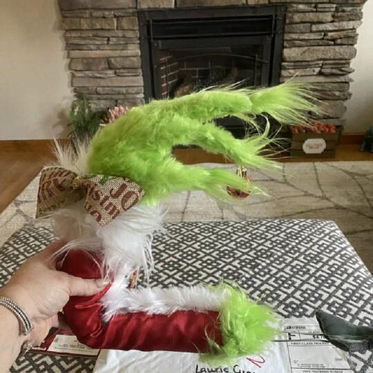 Furry Green Grinch Arm Ornament Holder For The Christmas Tree-xinru shop