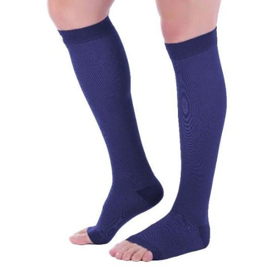 Open Toe Compression Socks - Easy to Put On Toeless Support Stockings!-xinru