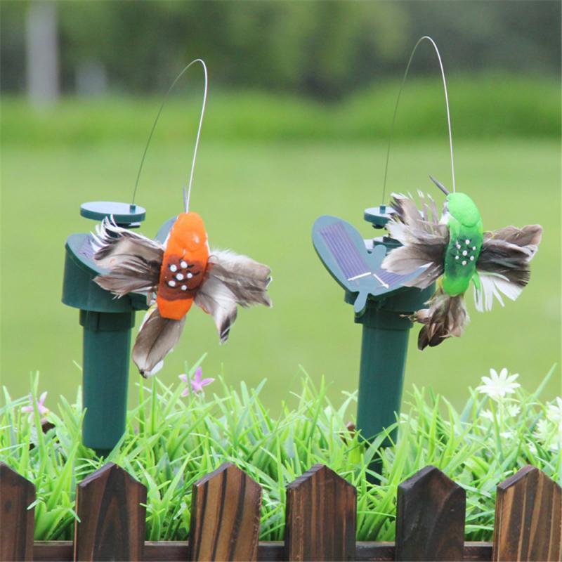 Funny Solar Toys Flying Fluttering Hummingbird Powered Birds Butterflies-xinru
