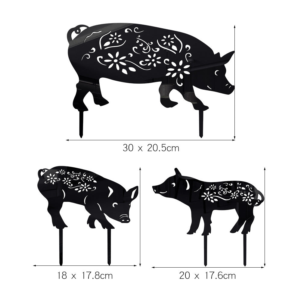 Pig Shape Outdoor Garden Lawn Stake-xinru