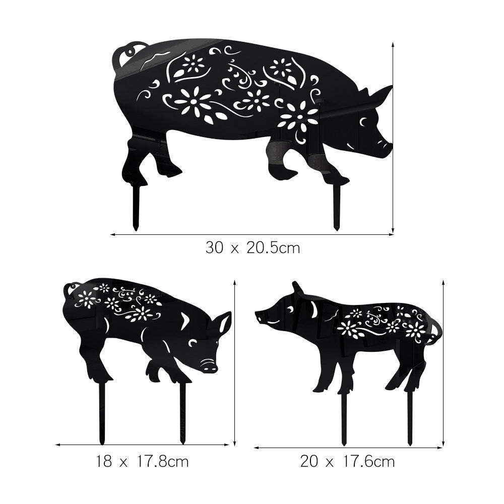 Pig Shape Outdoor Garden Lawn Stake-xinru