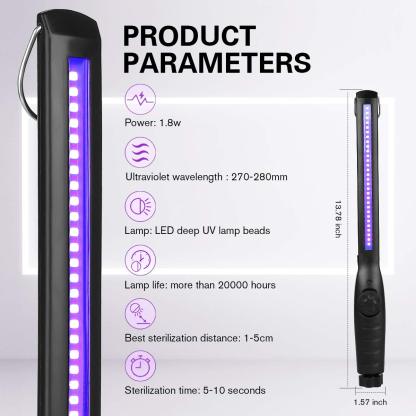 USB Rechargeable Portable UV Light Sanitizer Wand-xinru shop
