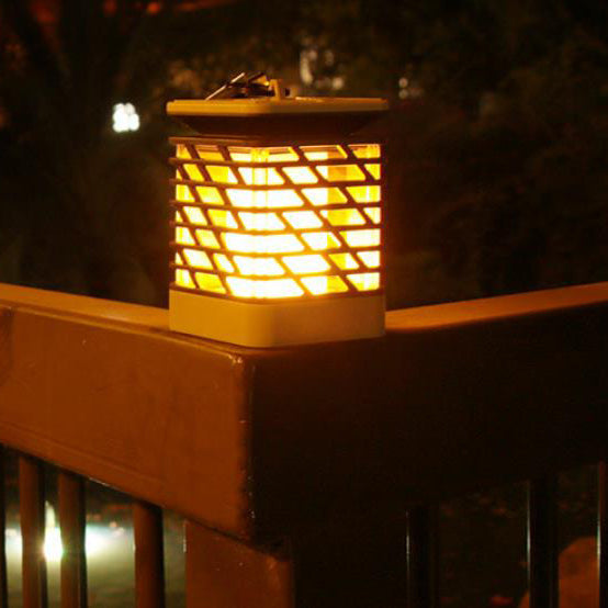 Solar Flame Torch Light Square LED Garden Lawn Decorative Hanging Light-xinru