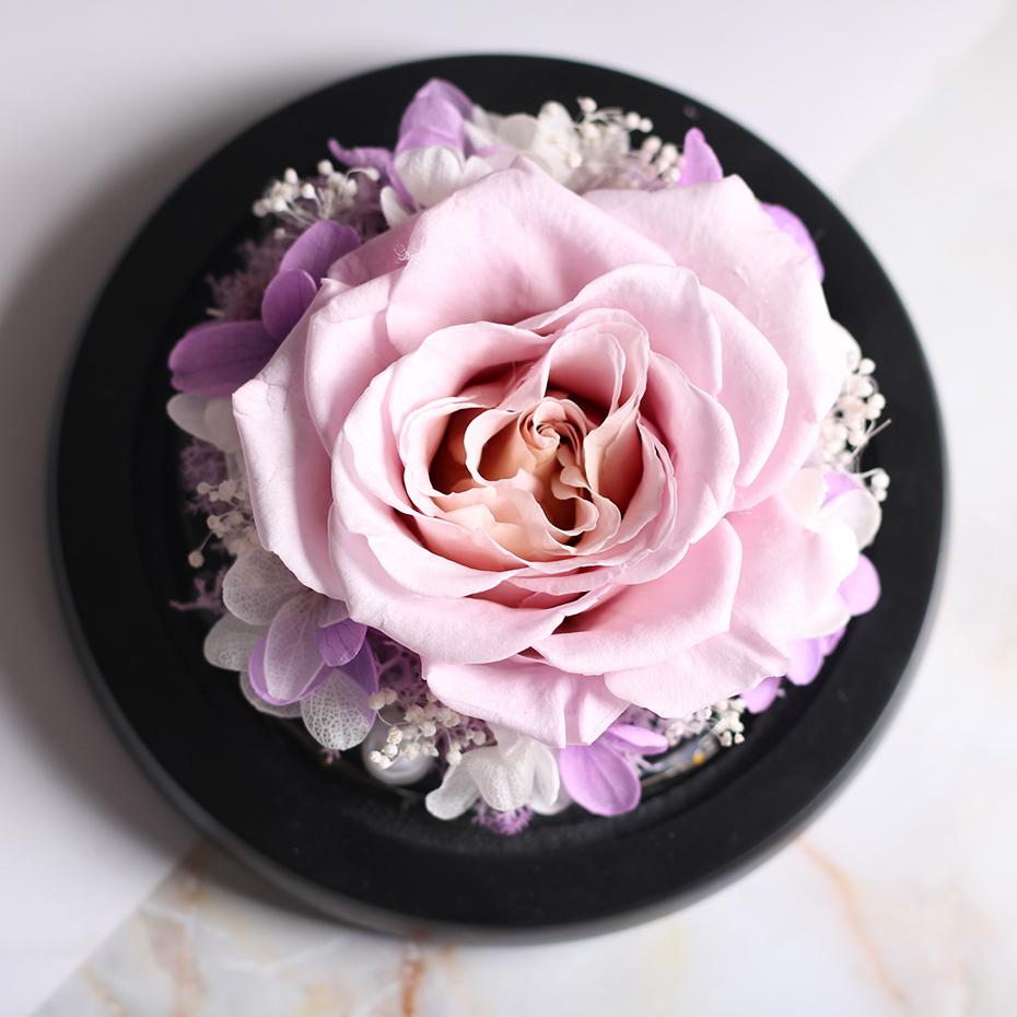 Mother's Day Gift Immortal Enchanted Rose Glass Heart Dome-xinru