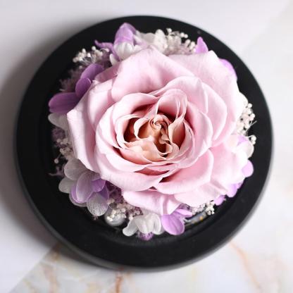 Mother's Day Gift Immortal Enchanted Rose Glass Heart Dome-xinru