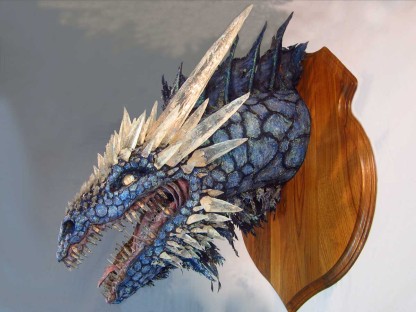 The Domineering Evil Dragon Wall Sculpture Lamp Decoration-xinru