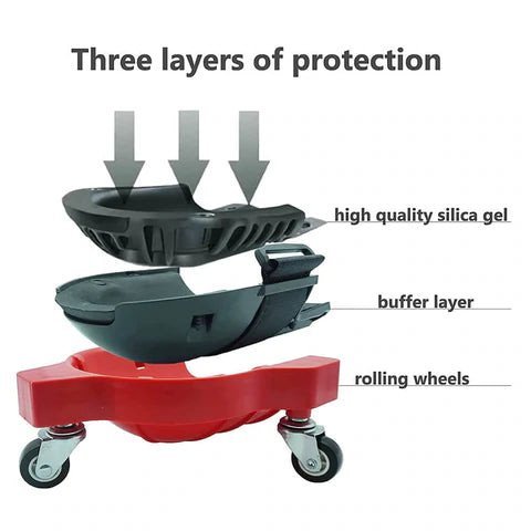 Multifunctional Foam Padded Rolling Knee Pads With Universal Wheels-xinru