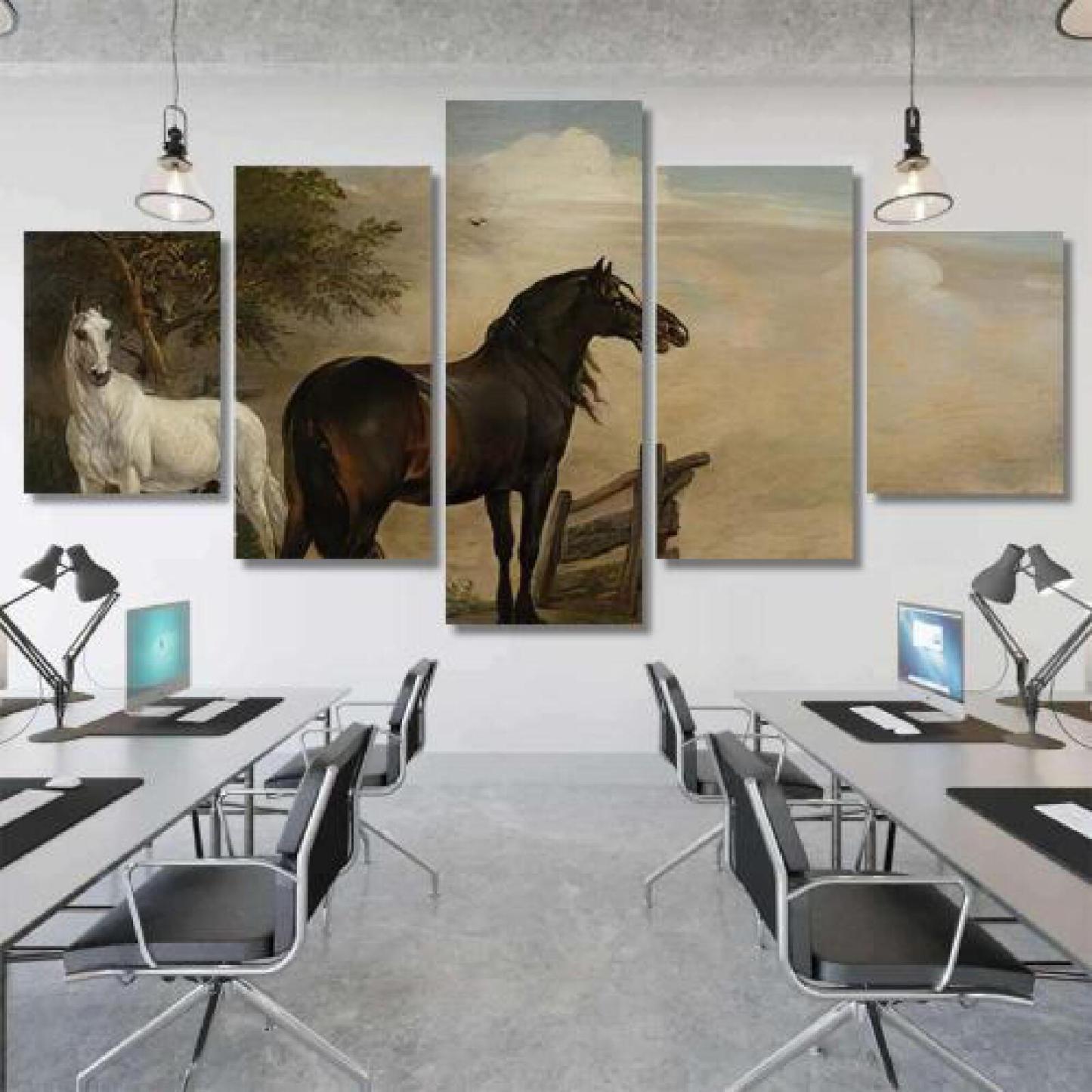 Two Horses Meadow Near Gate-xinru shop