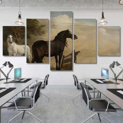 Two Horses Meadow Near Gate-xinru shop