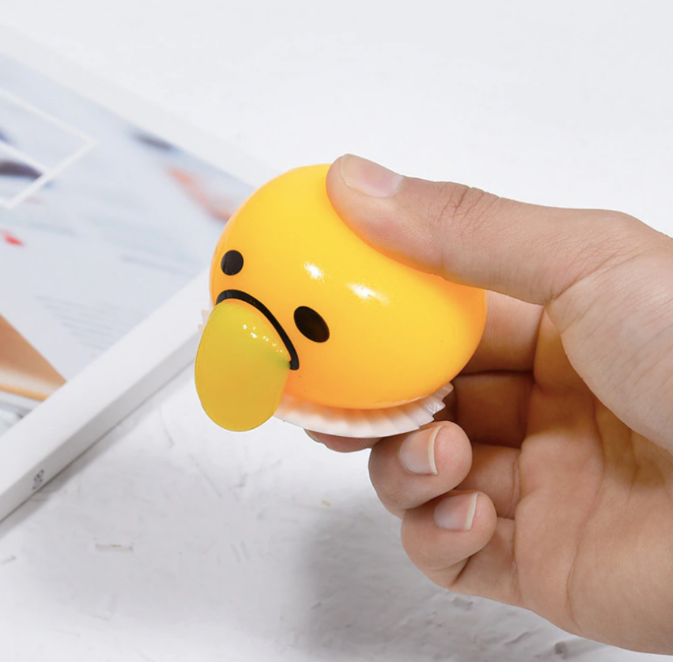 Egg Yolk Yellow Goop With Squishy Stress Ball Puking Toy Funny-xinru