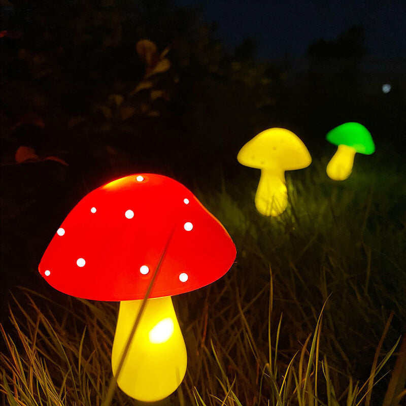 Solar Waterproof Mushroom Shaped String Lights Lawn Decorative-xinru