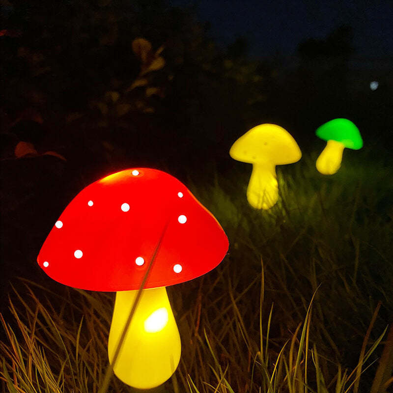 Solar Waterproof Mushroom Shaped String Lights Lawn Decorative-xinru
