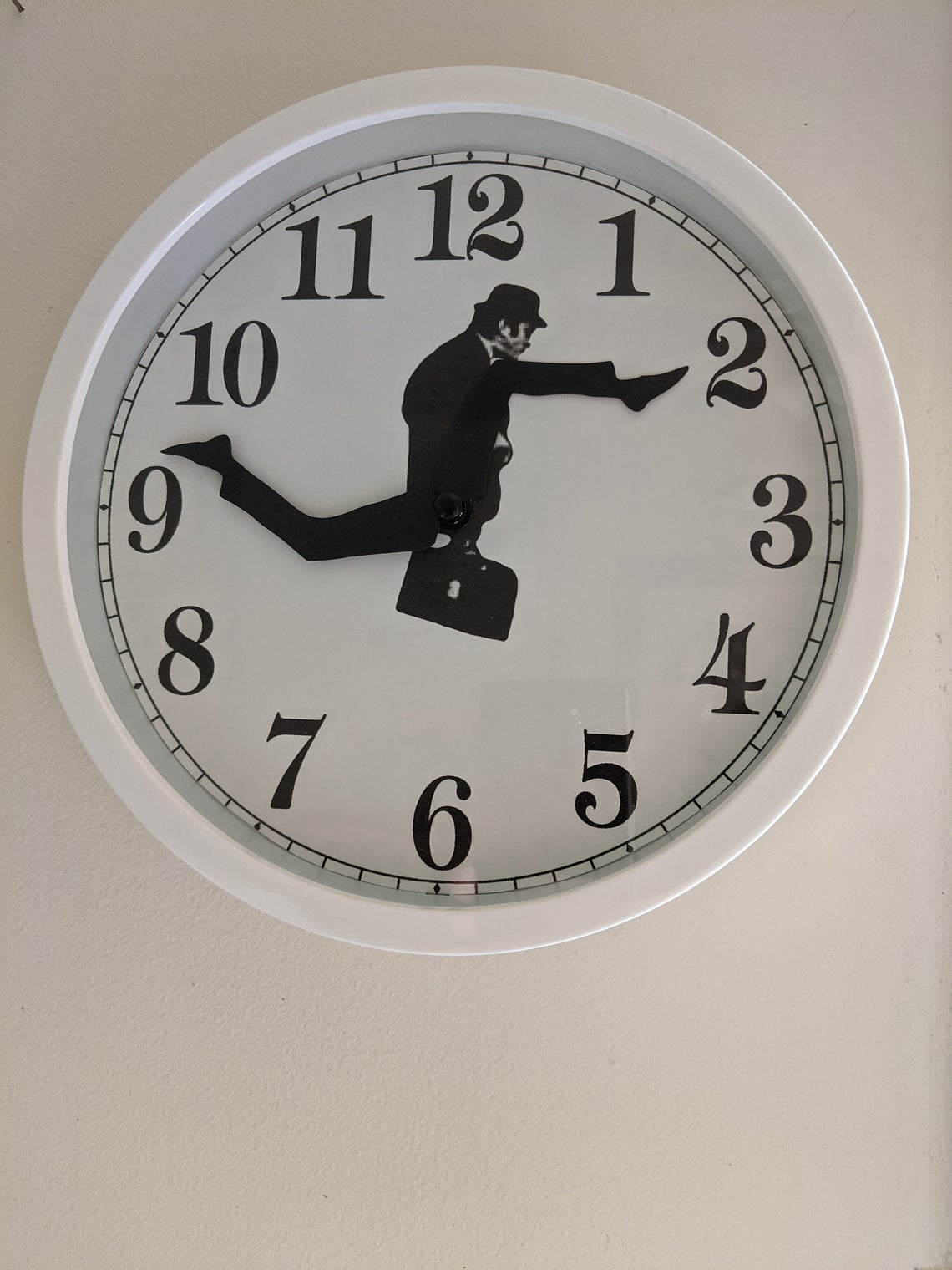 Ministry Of Silly Walks Clock with Glass Front Cover-xinru