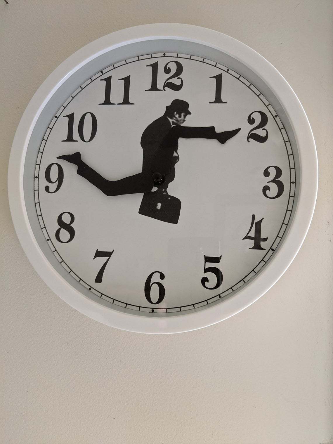 Ministry Of Silly Walks Clock with Glass Front Cover-xinru