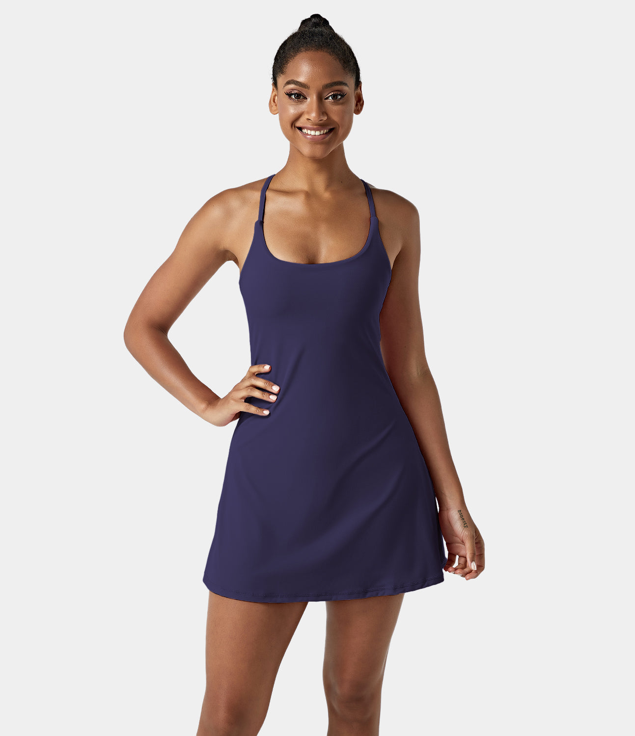 Women's Exercise Workout Dress With Phone Pocket-xinru shop