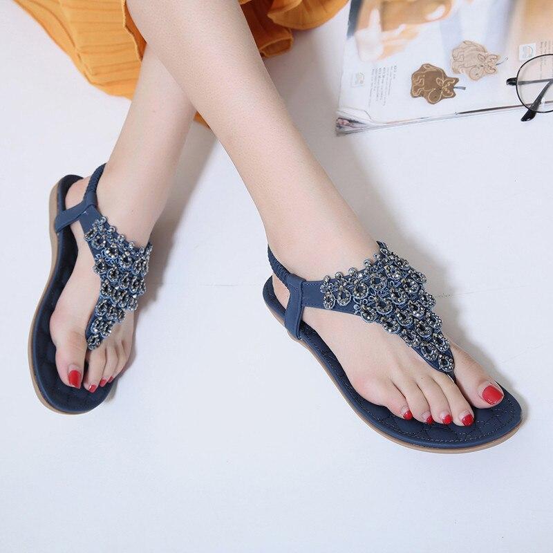 Women Summer Beach Peacock Flip Flop Female Sandals-xinru