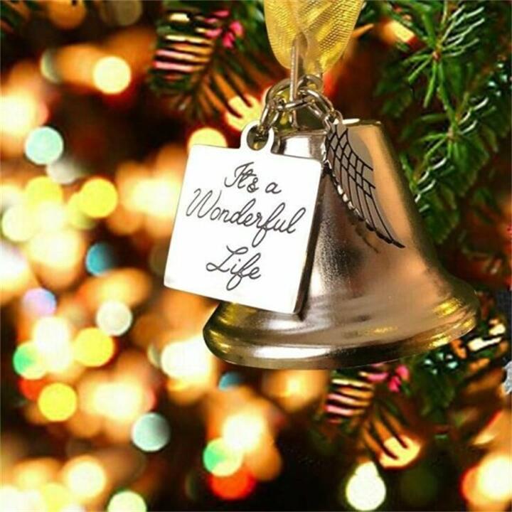 Angel Wings Bell Christmas Tree Ornaments-xinru shop