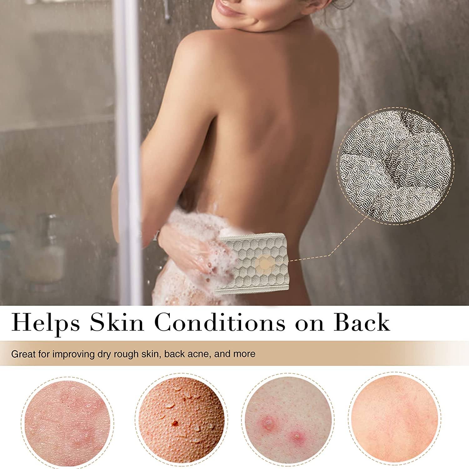 Exfoliating Loofah Pads Body Bath Sponge Back Scrubber Brush-xinru