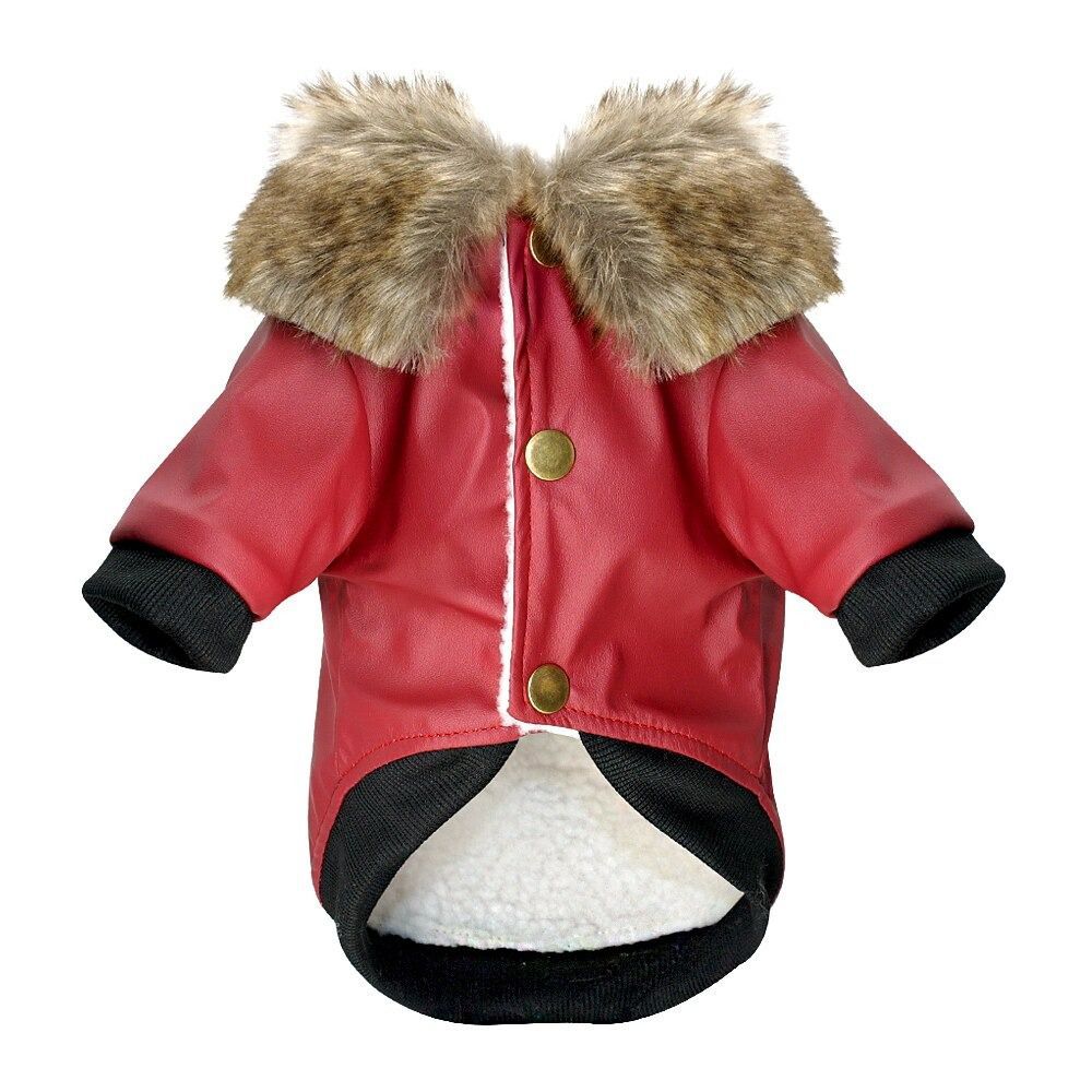 Dog Leather Jacket with Harness | Waterproof Dog Leather Jacket | Winter Coats for Dog-xinru