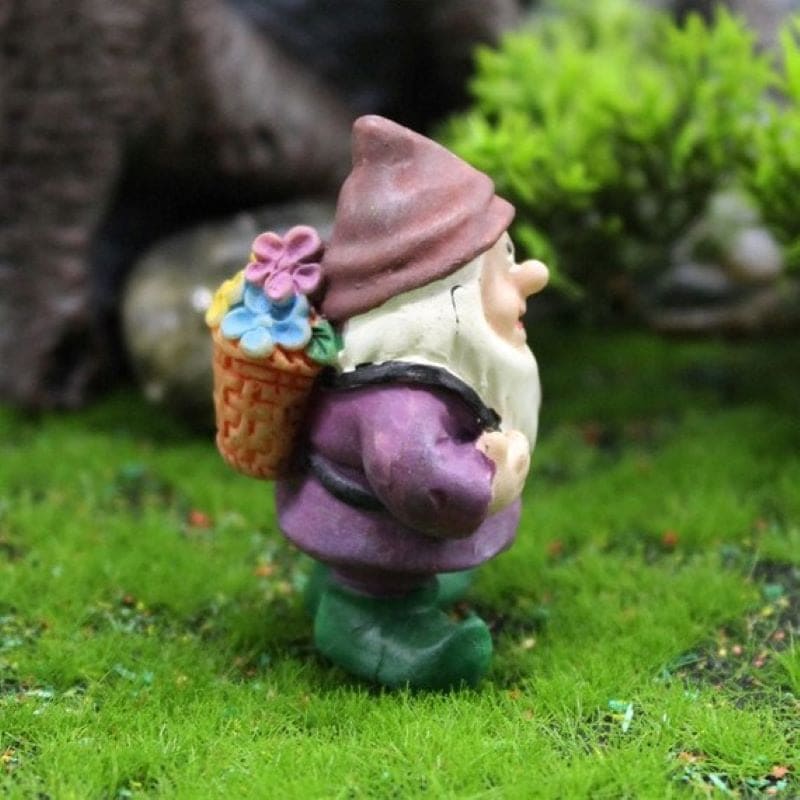 Garden Gnomes Statues Mini Gnomes Garden Set Fairy Ornament-xinru