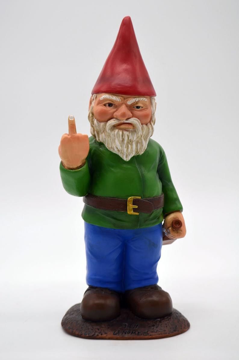 Erect Middle Finger Provocative Disdain Gnome Garden Decoration-xinru