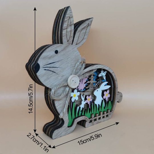 Easter Bunny Wooden Crafts-xinru