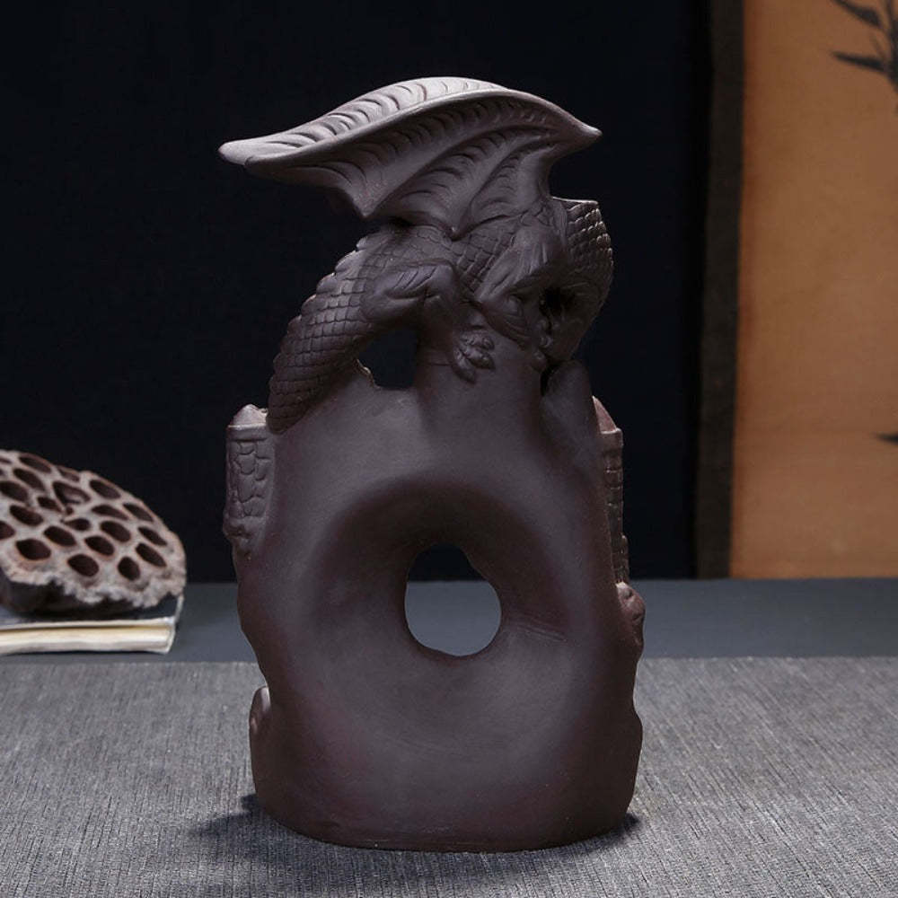 Mystic Dragon Waterfall Down Flow Draft Incense Burner-xinru