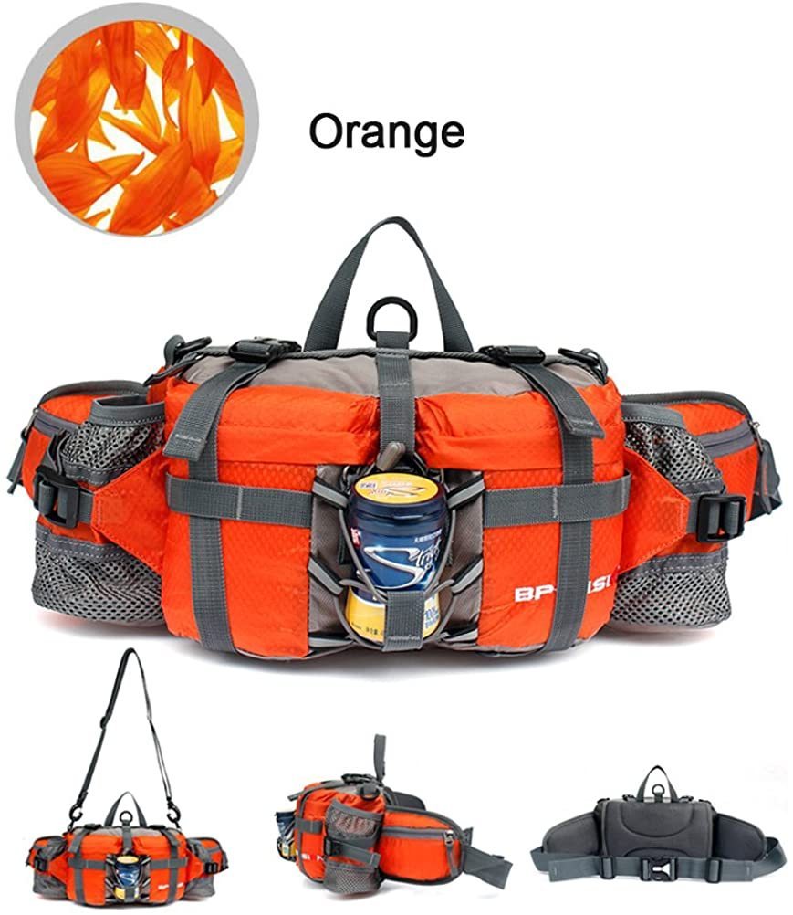 Water-Resistant Outdoor Mountaineering Waist Pack With Water Bottle Holder-xinru