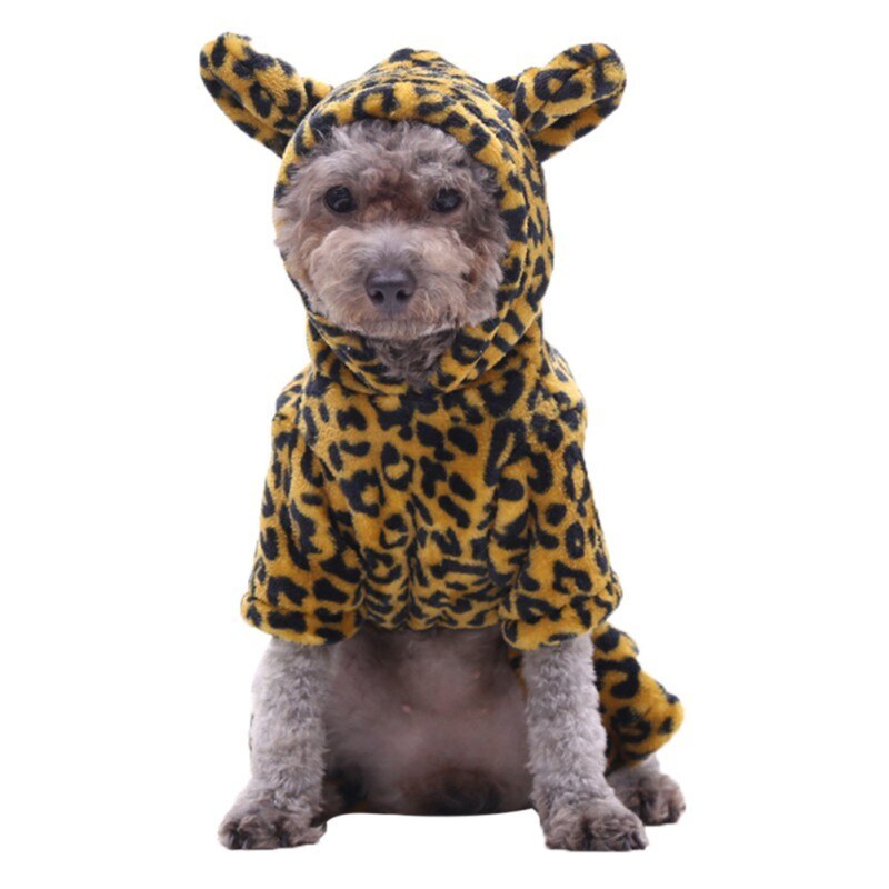 Cheetah Dog Costume  Dog Halloween Costumes  Cat Halloween Costumes-xinru