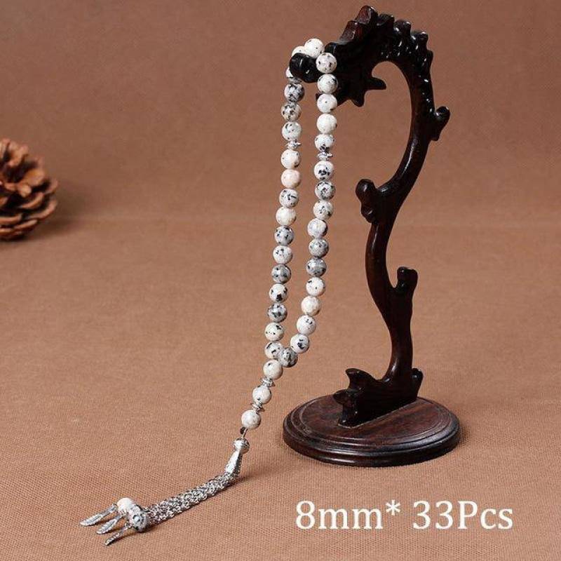 Natural Stone Agates Tassel Rosary Meditation Prayer Bead-xinru