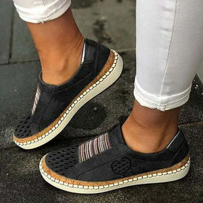 Casual Breathable Hollow Slip-On Flat Loafers-xinru