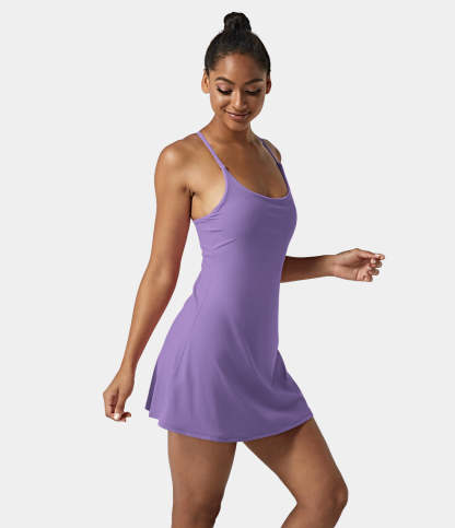 Women's Exercise Workout Dress With Phone Pocket-xinru shop