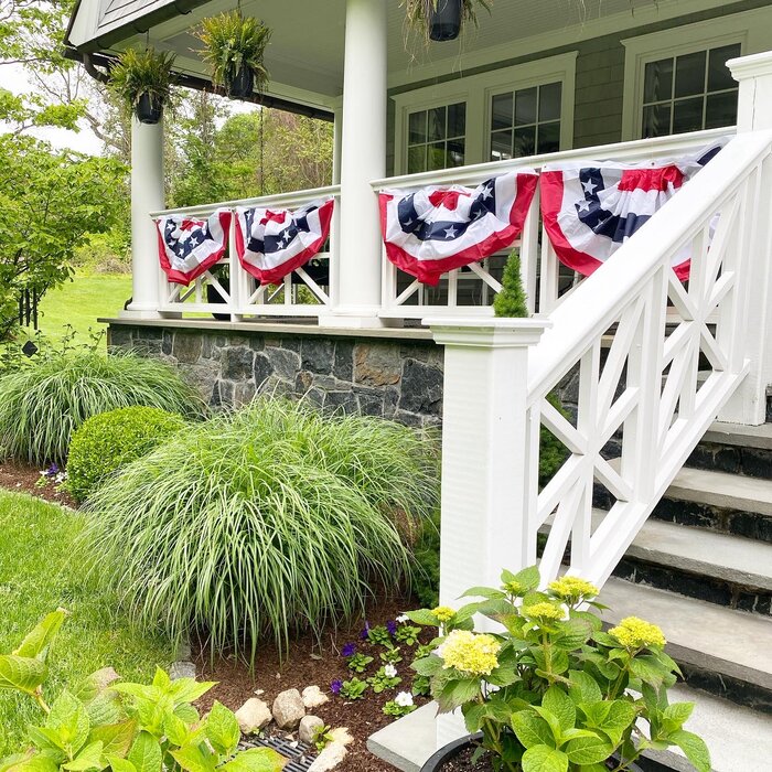 USA Pleated Fan Flag Half Fan Banner Flag Patriotic For Independence Day-xinru