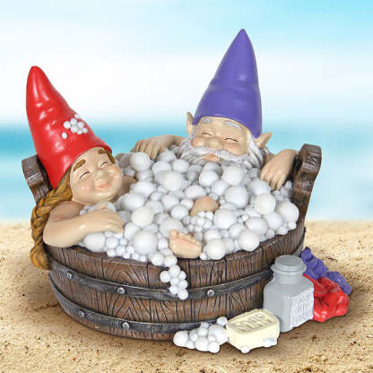 Solar Bathing Garden Gnome Statues-xinru