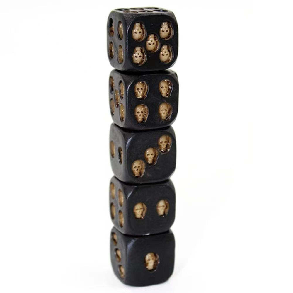 Hand-Made Unique Game Balance Black Skull Dice With Fun Dice-xinru