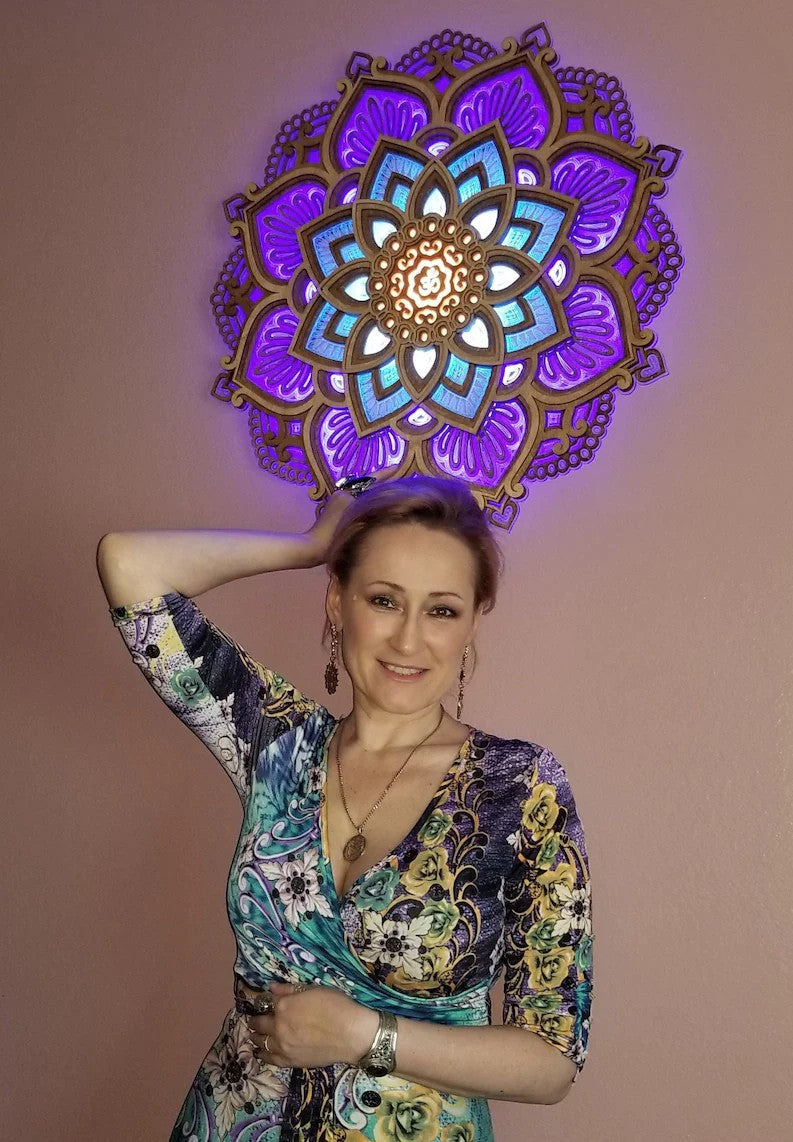 Mandala Yoga Room Night Light LED-xinru